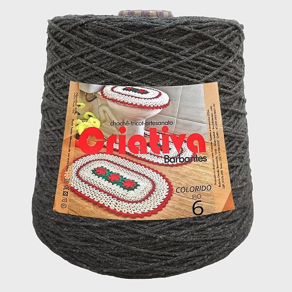 Barbante Criativa Grafite 500g N.º 6