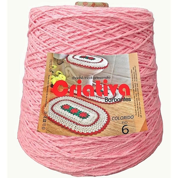 Barbante Criativa Rosa Neon 500g N.º 6