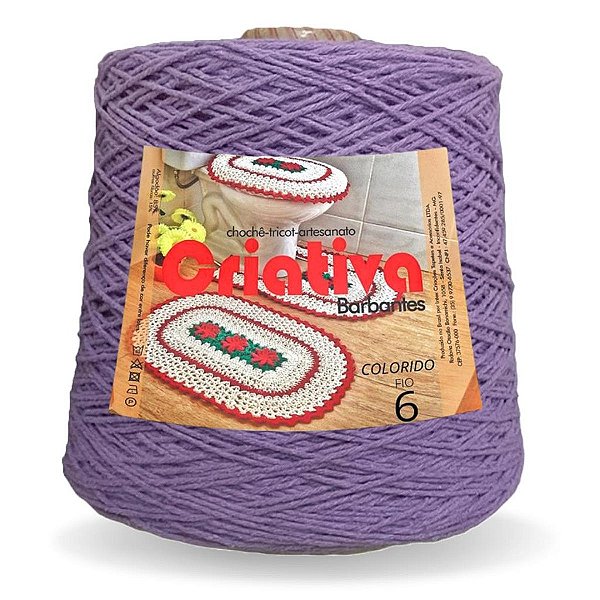 Barbante Criativa Violeta 500g N.º 6