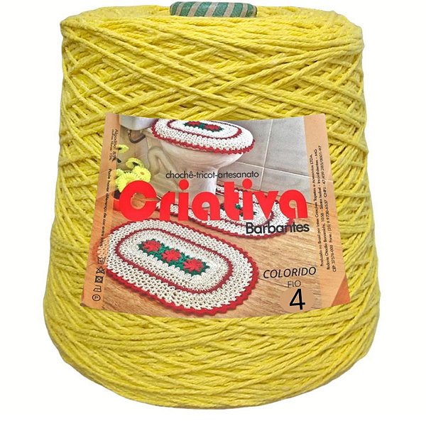Barbante Criativa Amarelo 500g N.º 4