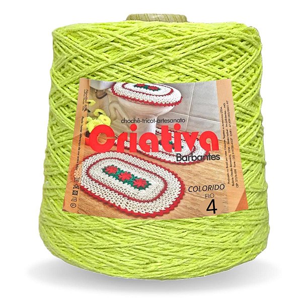Barbante Criativa Amarelo Neon 500g N.º 4