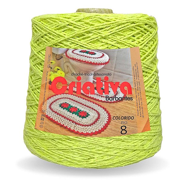 Barbante Criativa Amarelo Neon 500g N.º 8