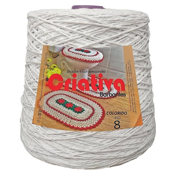 Barbante Criativa Branco 500g N.º 8