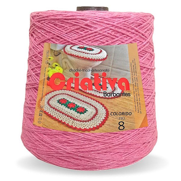 Barbante Criativa Rosa 500g N.º 8