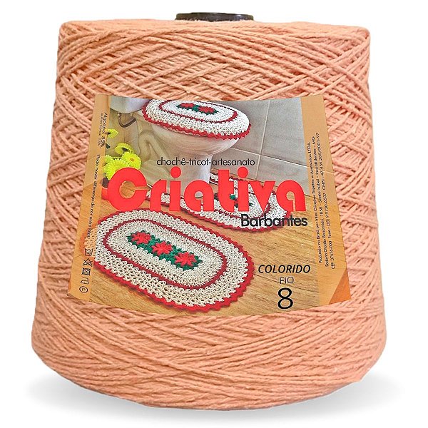 Barbante Criativa Salmão 500g N.º 8