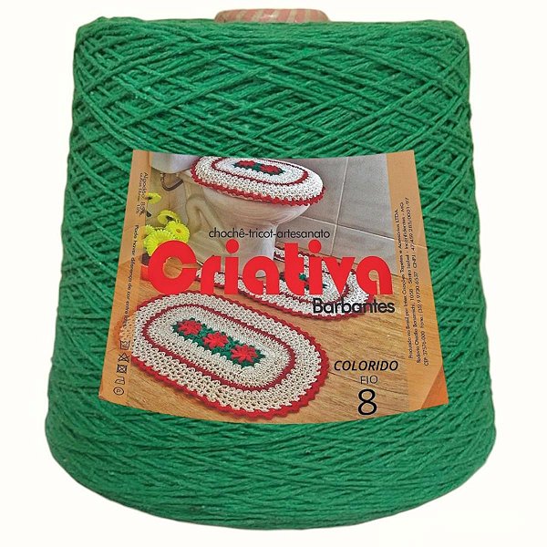 Barbante Criativa Verde Bandeira 500g N.º 8