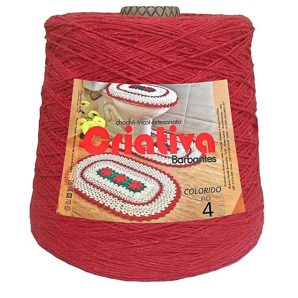 Barbante Criativa Vermelho 1Kg N.º 4