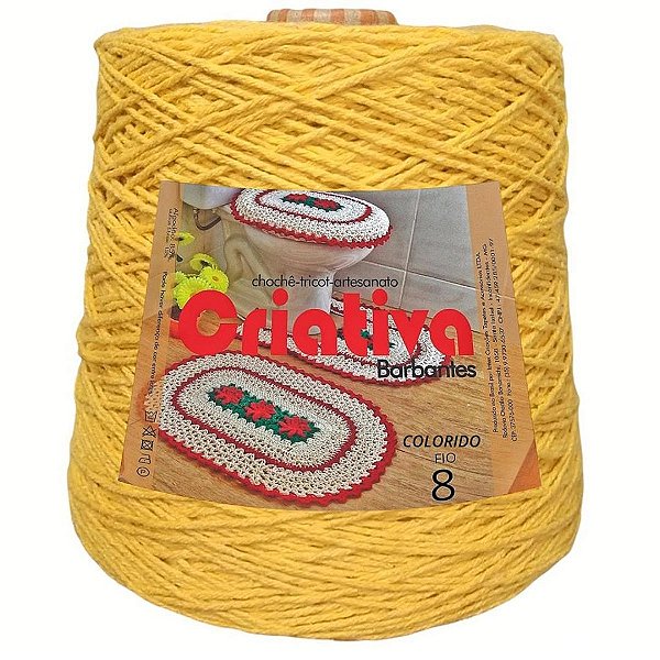 Barbante Criativa Amarelo Ouro 1Kg N.º 8