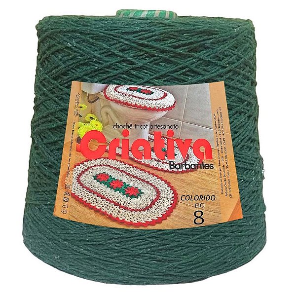 Barbante Criativa Verde Musgo 1Kg N.º 8