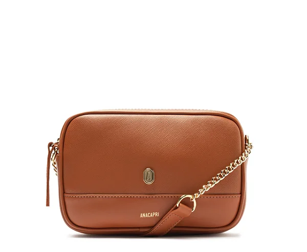 ANACAPRI C500300103 BOLSA CARAMELO PEQUENA ALÇA COMPRIDA