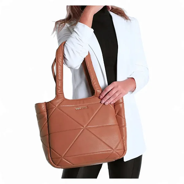 GIULIA DOMNA B200.065/241 BOLSA CAMEL MEDIA ALÇA CURTA