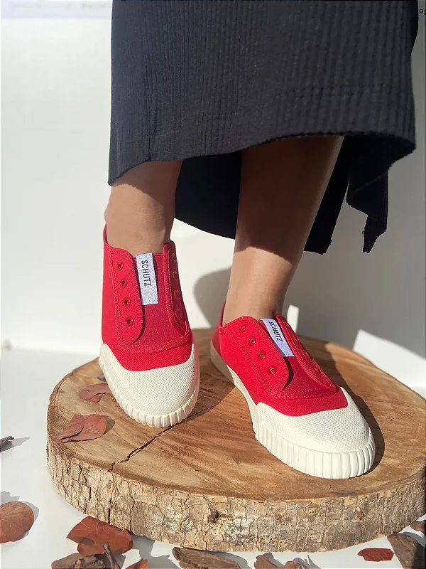 SCHUTZ S211360001 TENIS VERMELHO
