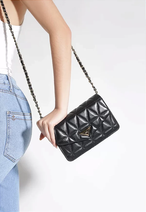 SCHUTZ S500181206 BOLSA PRETA ALÇA COMPRIDA