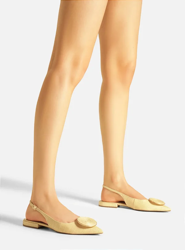 AREZZO A130290096 SLINGBACK PALHA