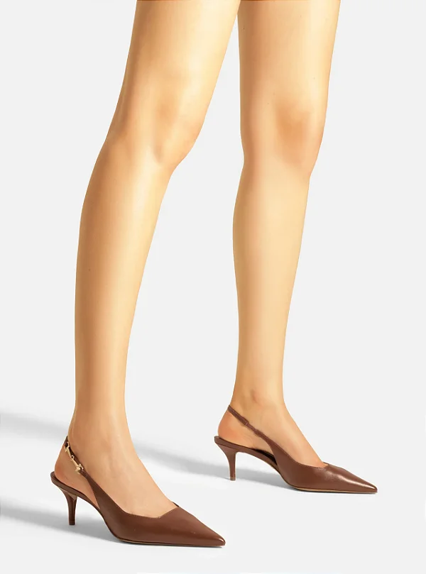 AREZZO A127570089 SLINGBACK MARROM