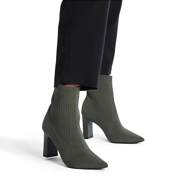 GIULIA DOMNA 633.002/241 BOTA FEMININA KNIT MILITAR