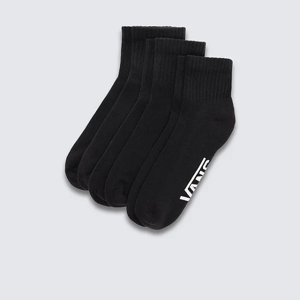 KIT 3 PARES DE MEIA PRETO 36/40 VANS VN000FV7BLKC