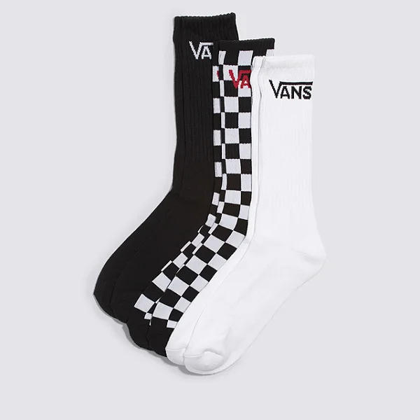 KIT 3 PARES DE MEIA CLASS CREW 36/40 VN000XSE95YCASA