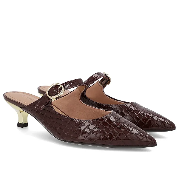 USAFLEX AN13001002 MULE EM COURO CROCO PINHAO