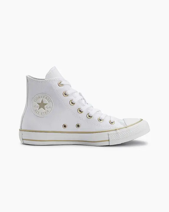 CONVERSE CT28330001 TENIS CHUCK TAYLOR BRANCO/BRANCO/OURO CLARO