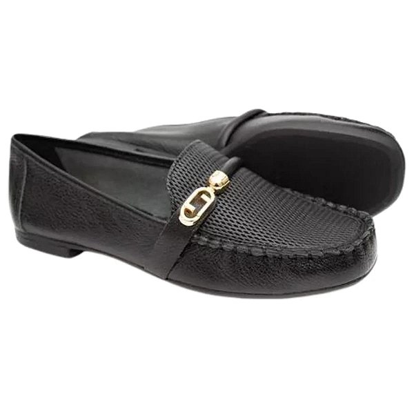 LUZ DA LUA 60260017 MOCASSIM RAVENA PRETO