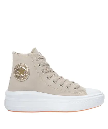 CONVERSE CT16220001 TENIS CHUCK TAYLOR ALL STAR MOVE BEGE CLARO/OURO CLARO/BRANCO