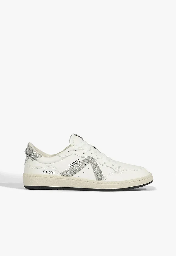 SCHUTZ S218530001 TENIS WHITE PRATA