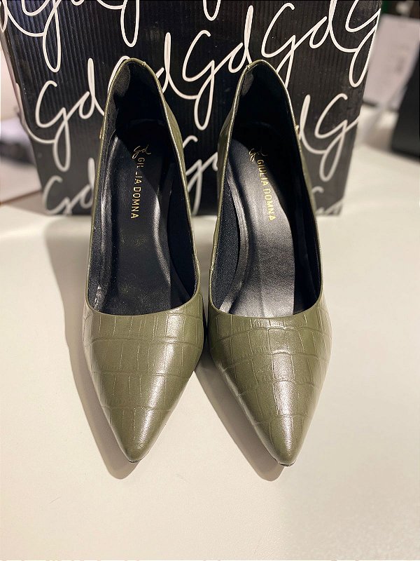 GIULIA DOMNA 885.01/221 SCARPIN CROCO MILITAR
