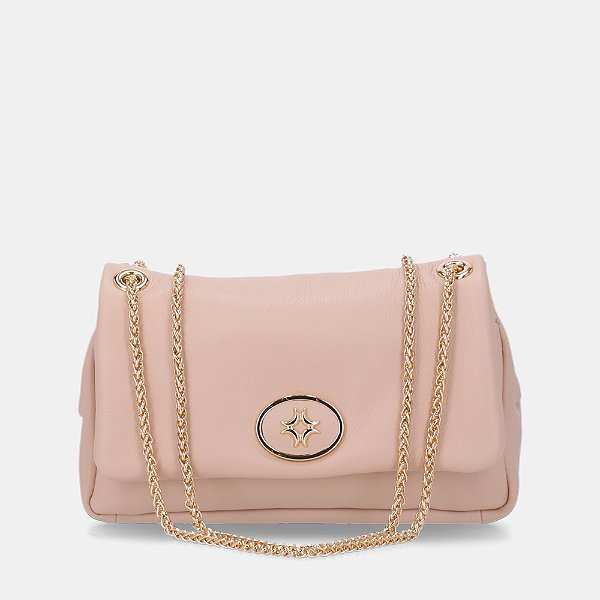 LUZ DA LUA 2000693 BOLSA SATCHEL SAARA BEGE