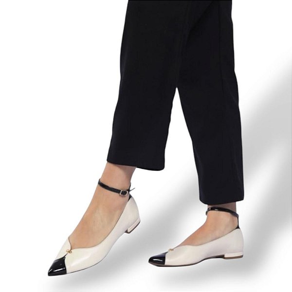 GIULIA DOMNA 202.015/242 SAPATILHA  PRETO/OFF WHITE
