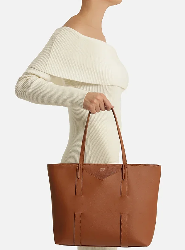 AREZZO A500230614 BOLSA SHOPPING MARROM GRANDE TIRAS CAPA