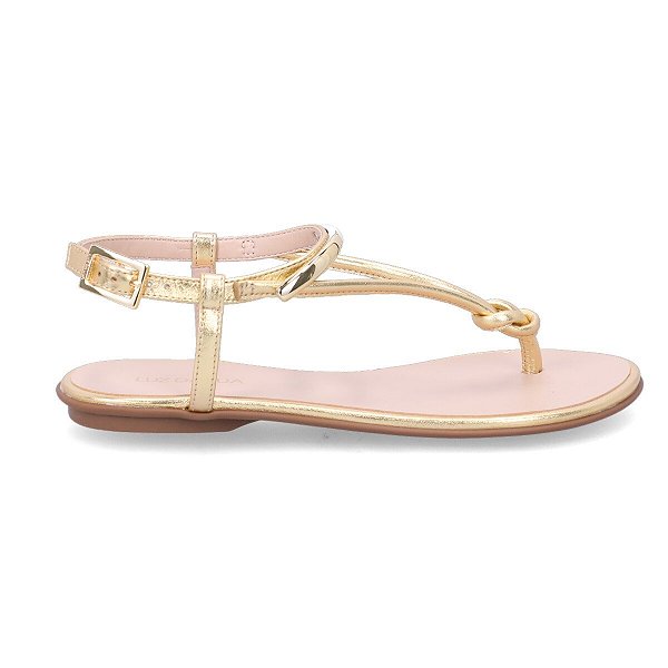 LUZ DA LUA 52217800 SANDALIA LAMINATI GOLD