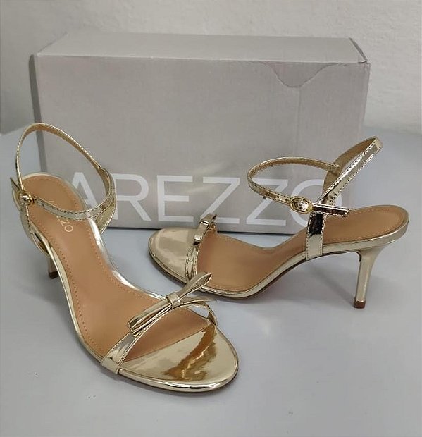 AREZZO A026950708 SANDÁLIA PLATINO