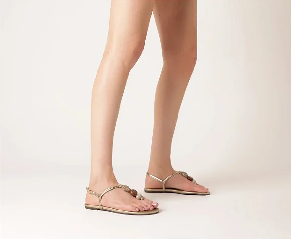 ANACAPRI C302940027 SANDÁLIA OURO CLARO