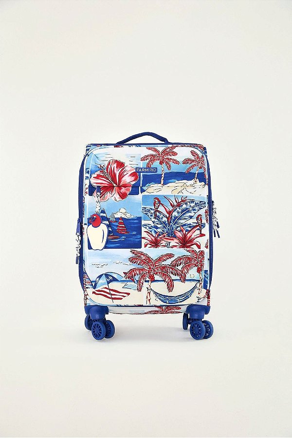 FARM 683303P MALA ME LEVA TECIDO VIAJANTE DIÁRIO BRANCO/AZUL