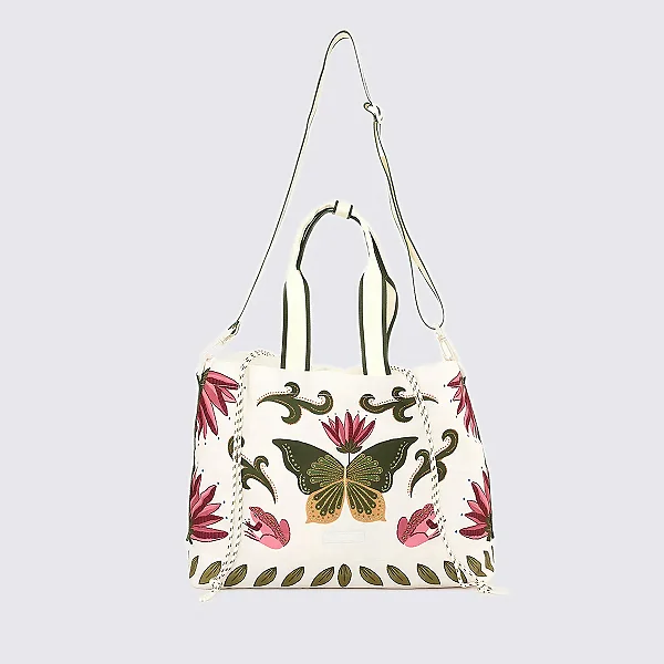 FARM 78328019 TOTEBAG CARIOCA ESTUDANTE AMAZÔNIA BRANCO/VERDE