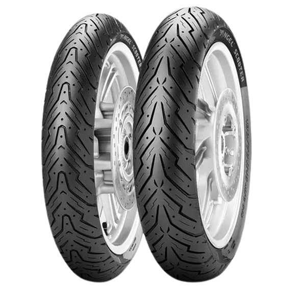 Par Pneu 100/80-16 + 120/80-16 Angel Scooter Pirelli Sem Câmara