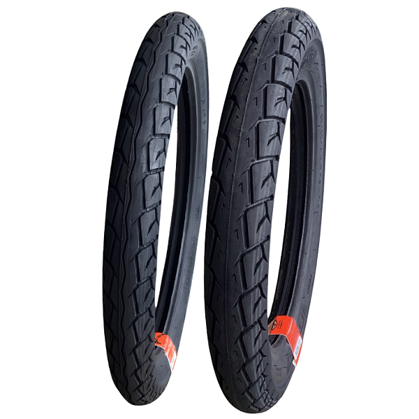 Par Pneu 80/100-18 + 100/90-18 Matrix Levorin Com Câmara