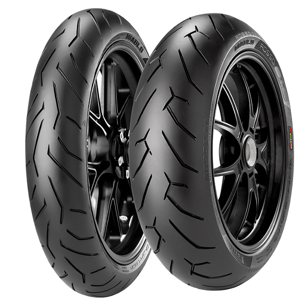 Par Pneu 120/70R17 + 180/55R17 Diablo Rosso 2 Pirelli Sem Câmara