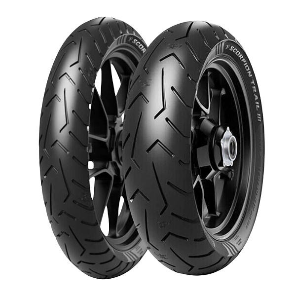 Par Pneu 90/90-21 + 150/70R17 Scorpion Trail 3 Pirelli Sem Câmara