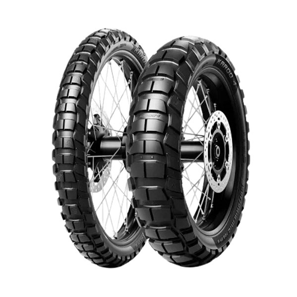 Par Pneu 90/90-21 + 150/70R18 Karoo 4 Metzeler Sem Câmara