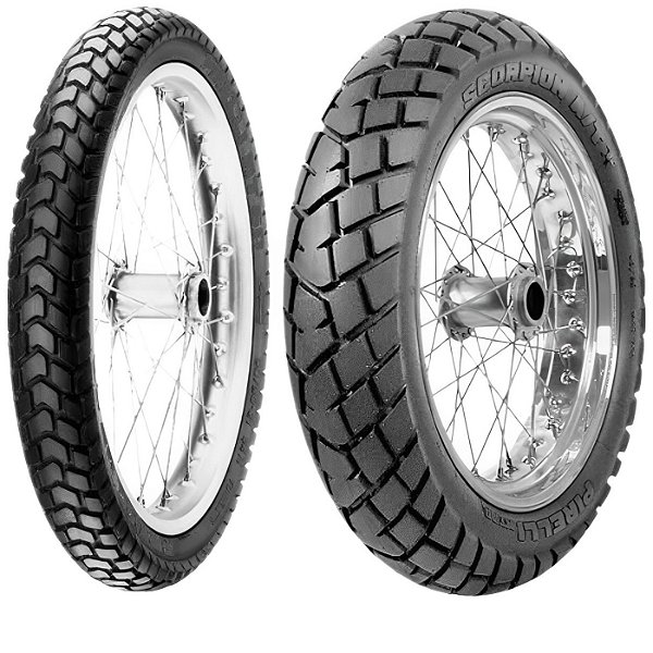 Par Pneu Pirelli 90/90-21 + 120/90-17 MT90 Uso Com Câmara