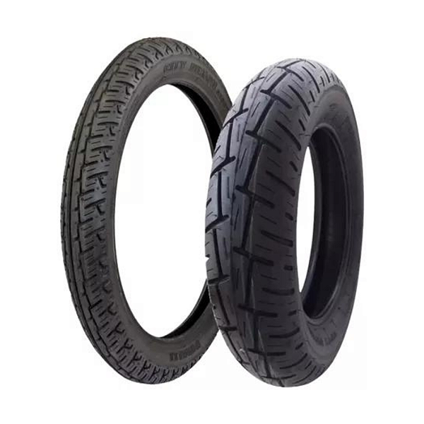 Par Pneu 3.00-18 + 130/90-15 City Demon Pirelli Sem Câmara