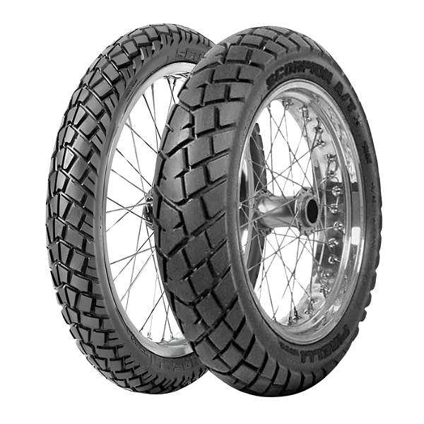 Par Pneu 80/90-21 + 140/80-18 MT90 Pirelli Com Câmara