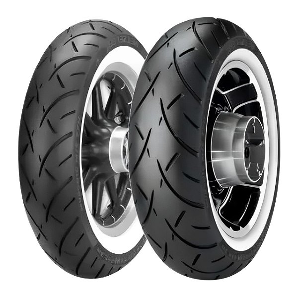 Par Pneu MT90B16 + 140/90B16 Me888 Faixa Branca Metzeler Sem Câmara