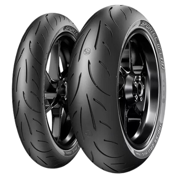 Par pneu 120/70R17 + 180/55R17 Sportec M9 RR Metzeler Sem Câmara