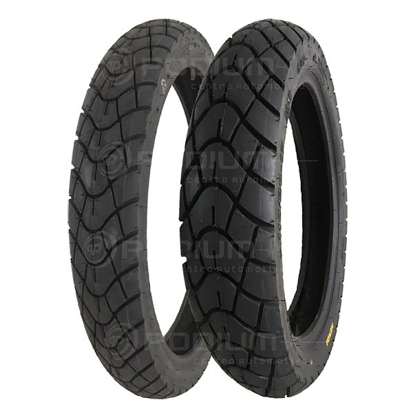 Par Pneu Moto 2.75-18 e 90/90-18 K761 TRAIL ON OFF TT Kenda