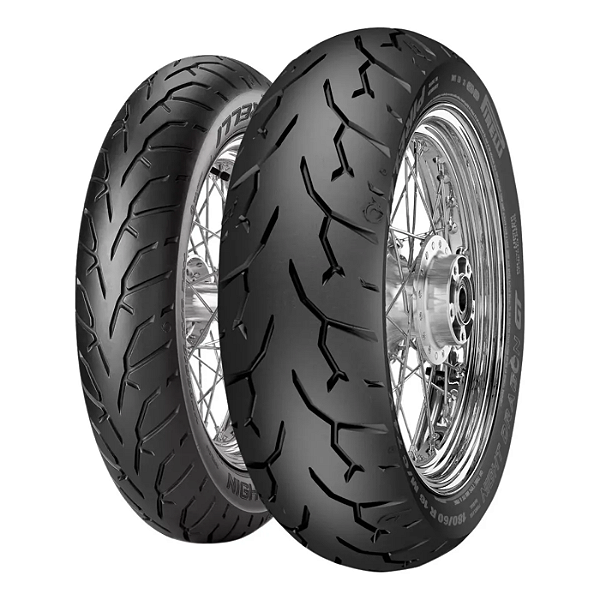 Par Pneu 150/80B16 + 180/60B17 Night Dragon Pirelli Sem Câmara
