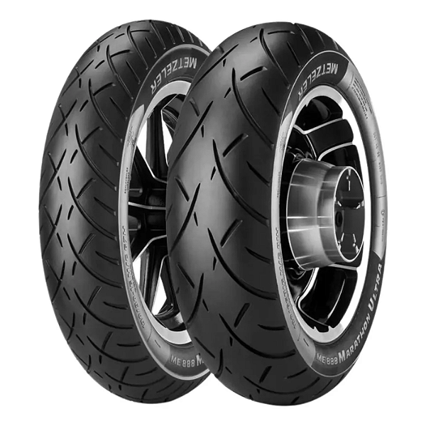 Par Pneu 120/90-17 + 160/80-15 Me888 Metzeler Sem Câmara