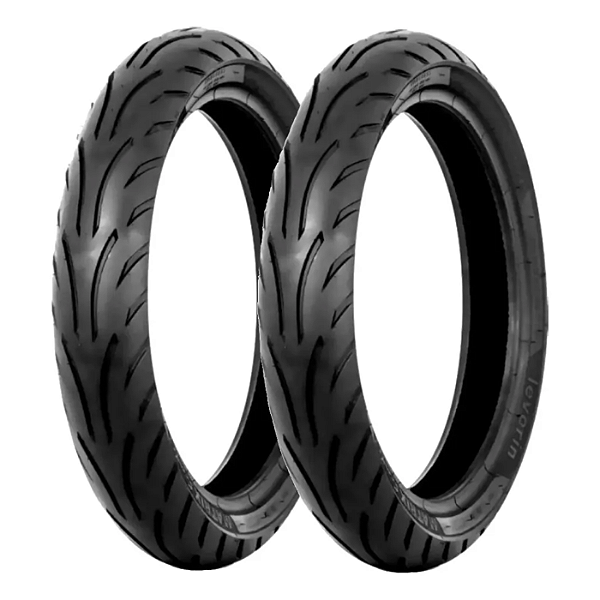 Par Pneu 110/70-13 + 130/70-13 Matrix Scooter Levorin Sem Câmara